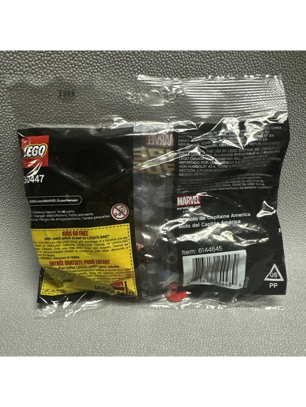 LEGO MARVEL SUPER HEROES Captain America’s Motorcycle Set 30447 New Polybag Bike